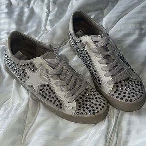 ShuShop Women's Gray Studded Sneakers